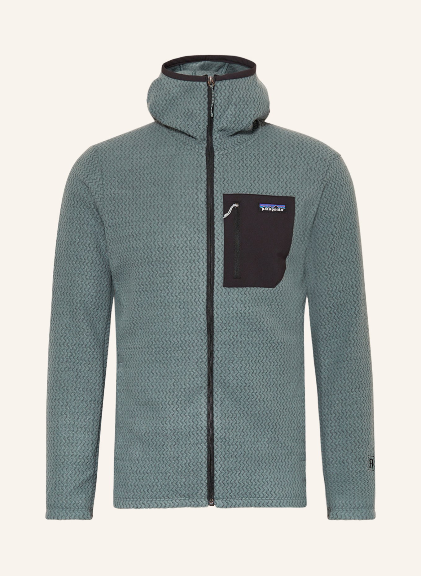 patagonia Fleece jacket R1® AIR, Color: GREEN (Image 1)