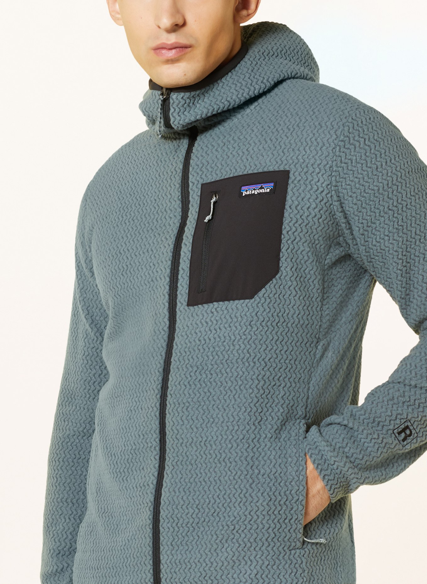 patagonia Fleece jacket R1® AIR, Color: GREEN (Image 5)