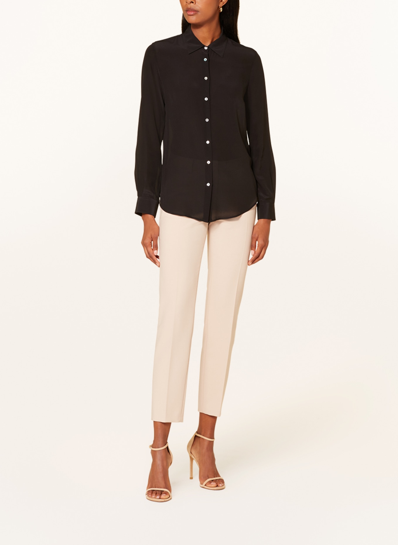 Sophie Shirt blouse MAGETTA in silk, Color: BLACK (Image 2)