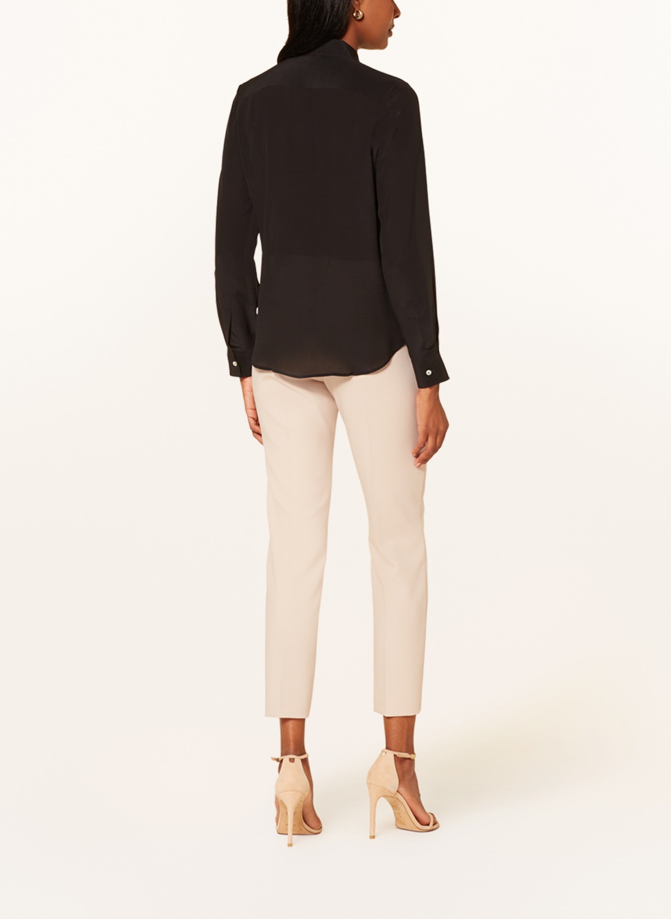 Sophie Shirt blouse MAGETTA in silk, Color: BLACK (Image 3)