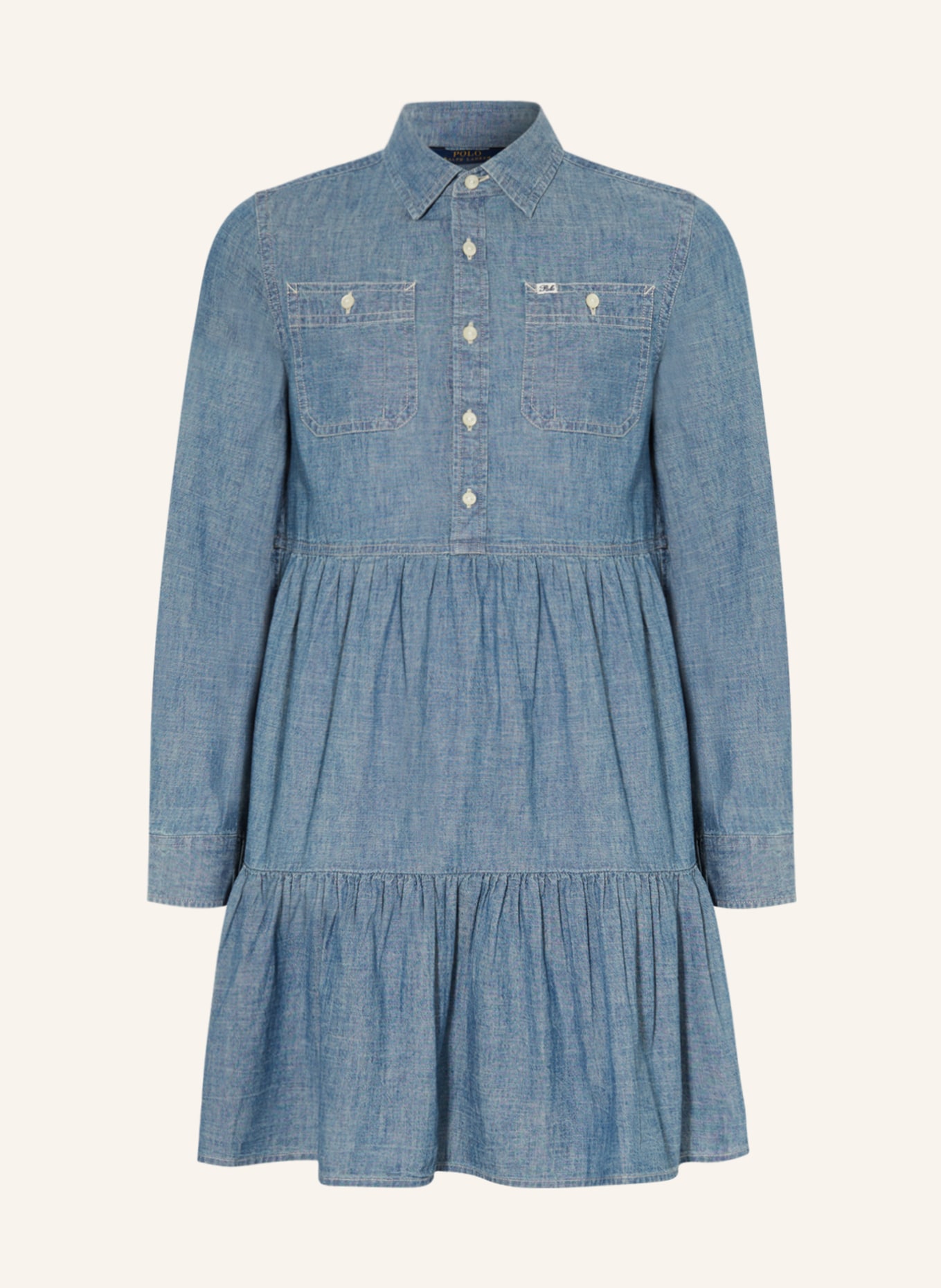 POLO RALPH LAUREN Kleid in Jeansoptik, Farbe: 001 MEDIUM BLUE WASH (Bild 1)