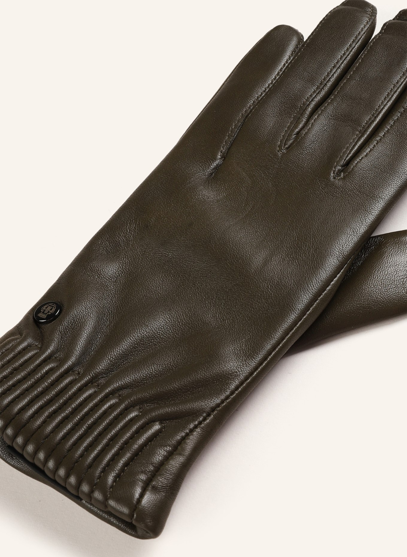 ROECKL Skórzane rękawiczki ARIZONA umożliwiające obsługę ekranów dotykowych, Kolor: KHAKI (Obrazek 2)