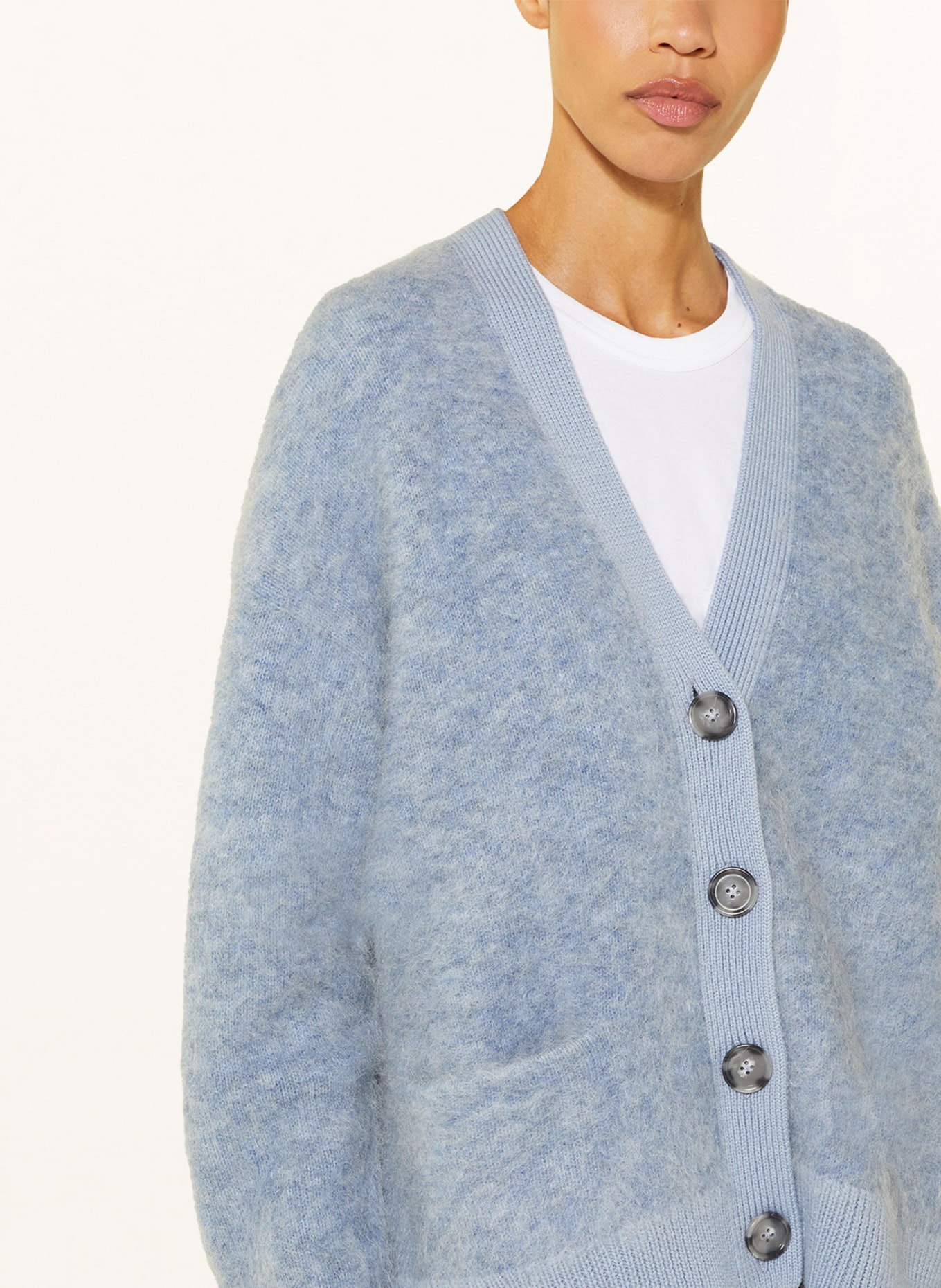 Acne Studios Cardigan with mohair, Color: LIGHT BLUE (Image 4)