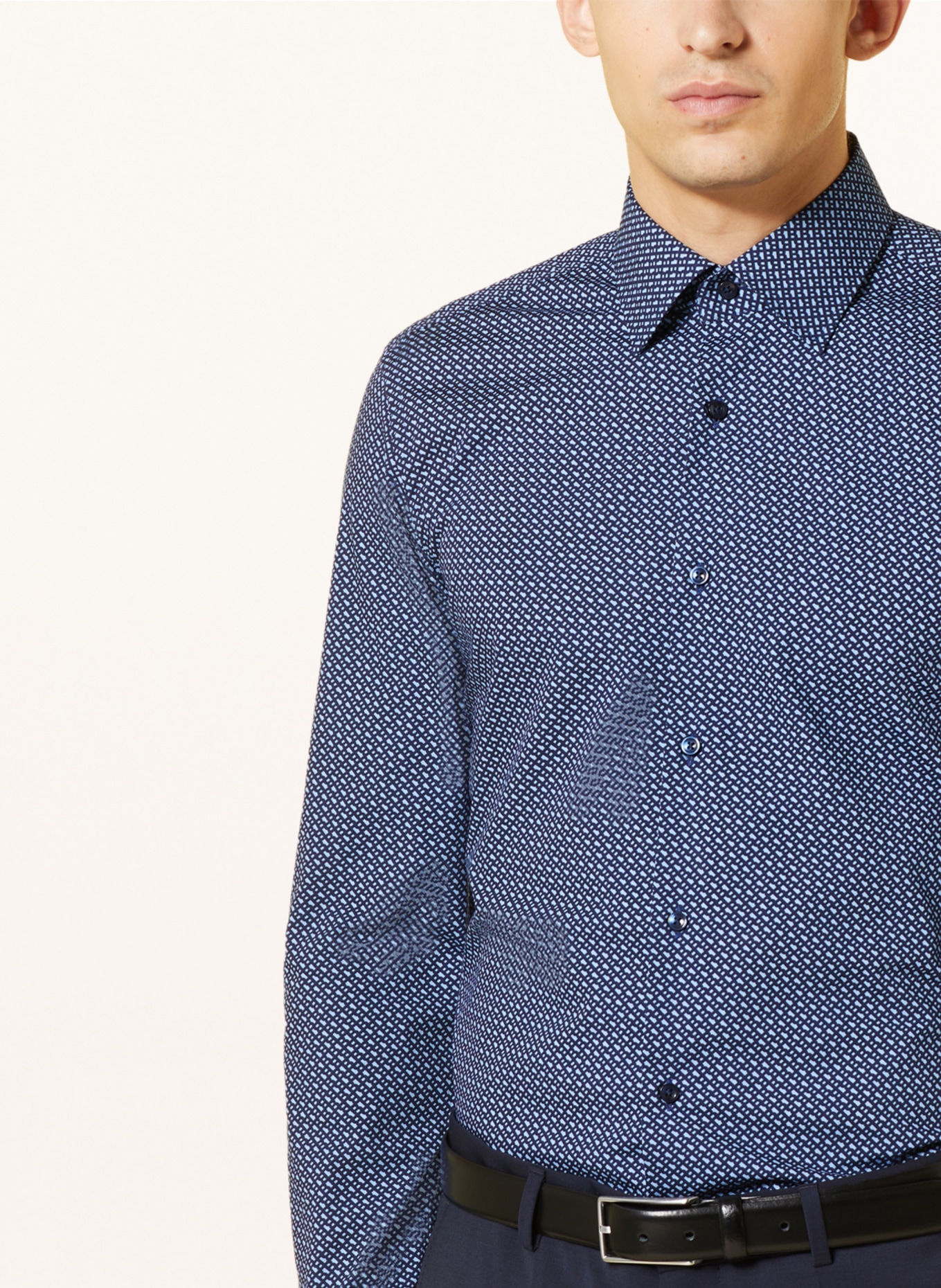 BOSS Shirt HANK slim fit , Color: BLUE/ LIGHT BLUE (Image 4)