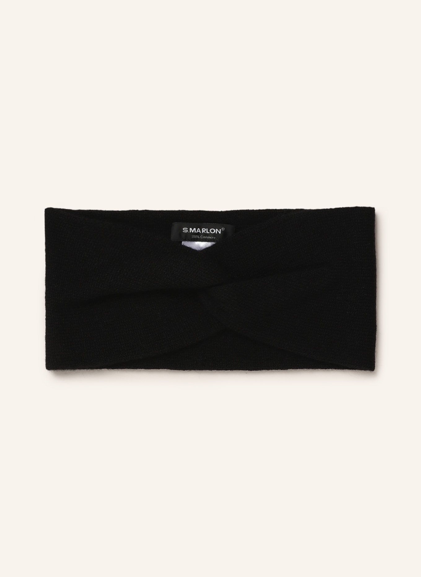 S.MARLON Headband in cashmere, Color: BLACK (Image 1)