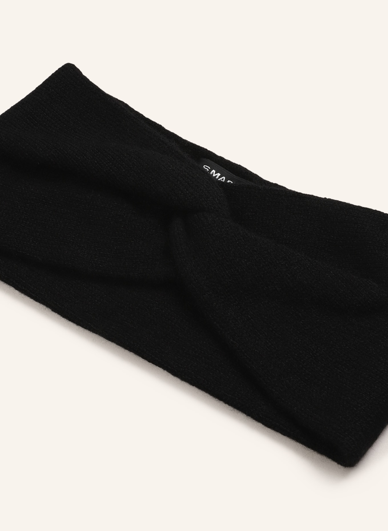 S.MARLON Headband in cashmere, Color: BLACK (Image 2)