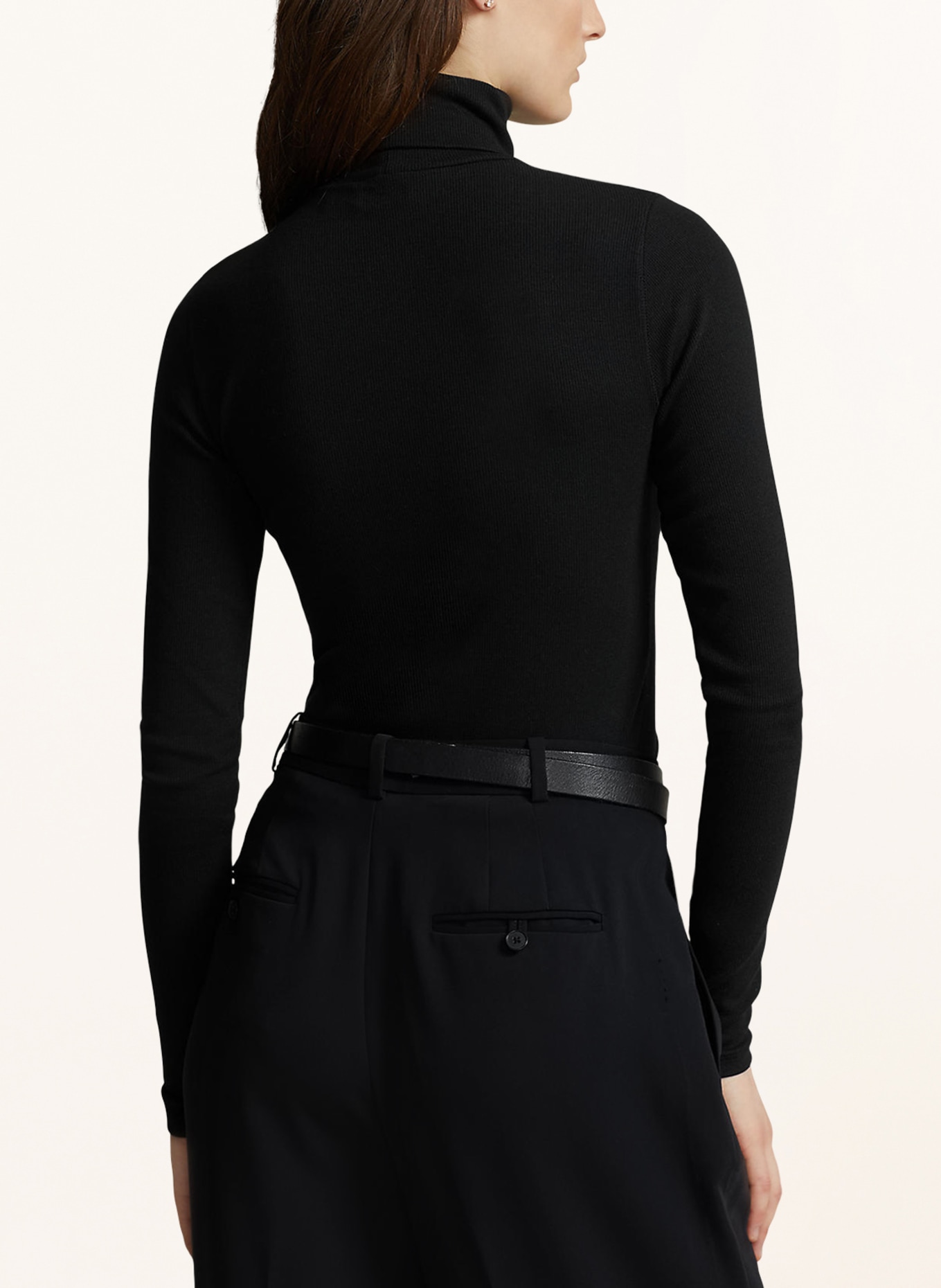 POLO RALPH LAUREN Tričko s rolákem: ČERNÁ