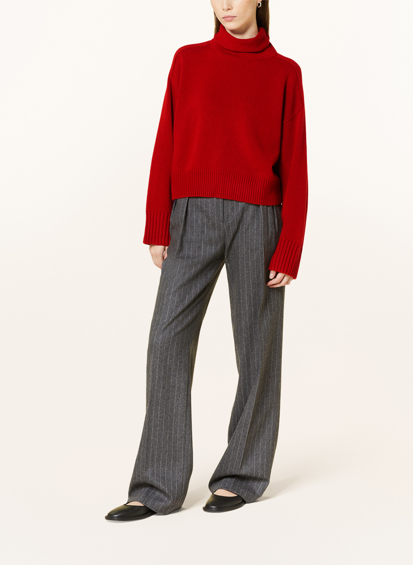 LOULOU STUDIO Turtleneck sweater STINTINO, Color: RED (Image 2)