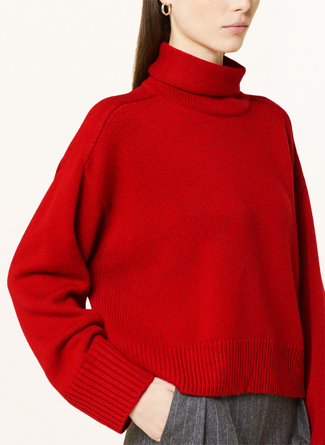 LOULOU STUDIO Turtleneck sweater STINTINO, Color: RED (Image 4)