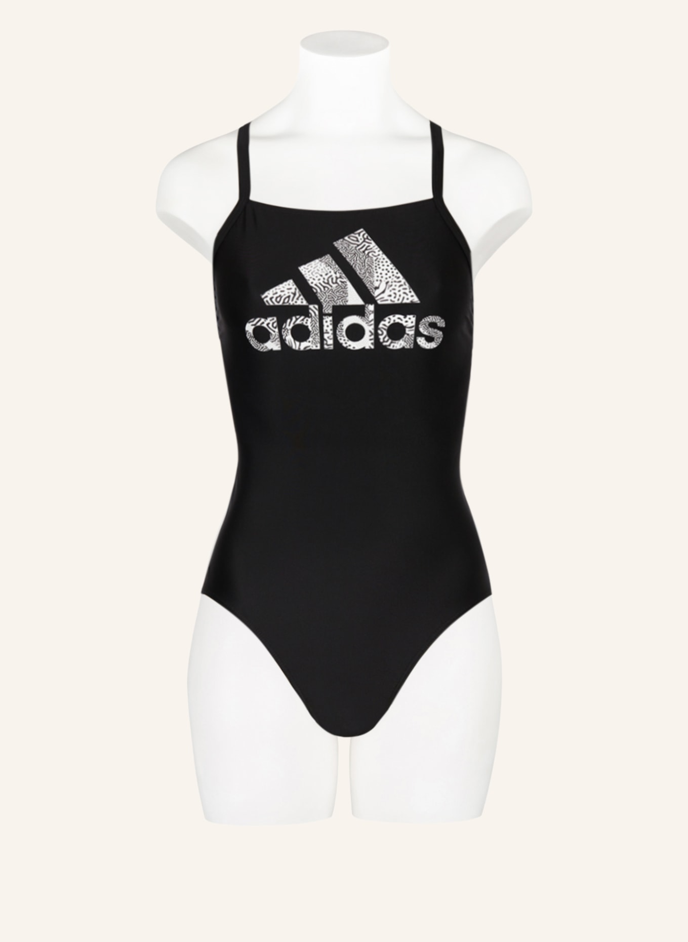 adidas Swimsuit BIG LOGO, Color: BLACK/ WHITE (Image 2)