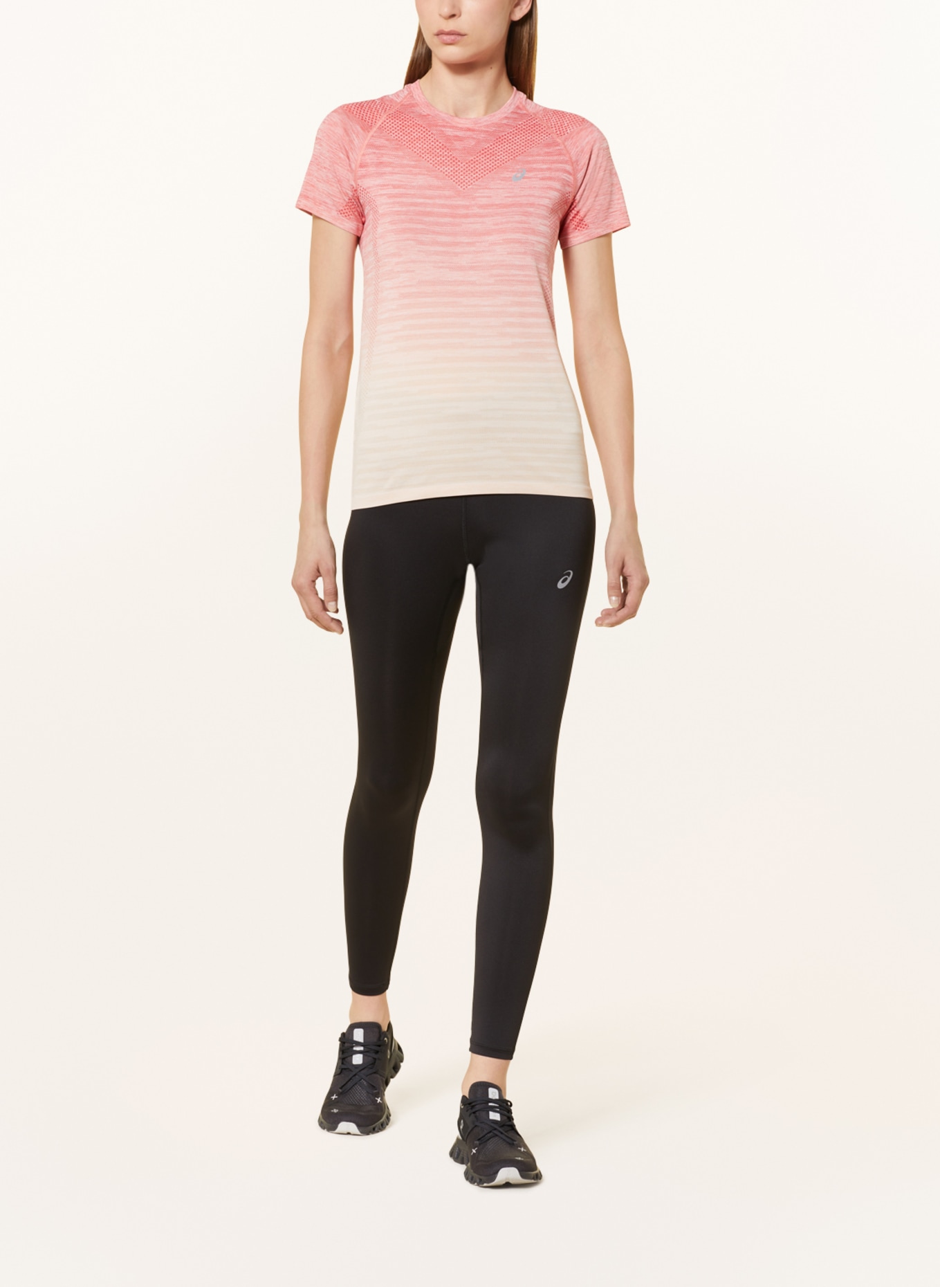 ASICS Running shirt SEAMLESS, Color: RED/ WHITE (Image 2)