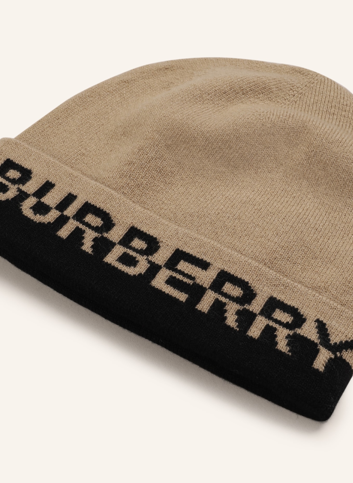 BURBERRY Cashmere-Mütze, Farbe: HELLBRAUN/ SCHWARZ (Bild 2)