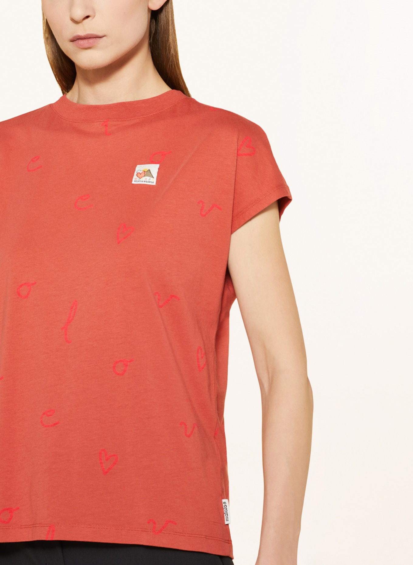 maloja T-shirt VIUMSM, Color: LIGHT RED/ RED (Image 4)