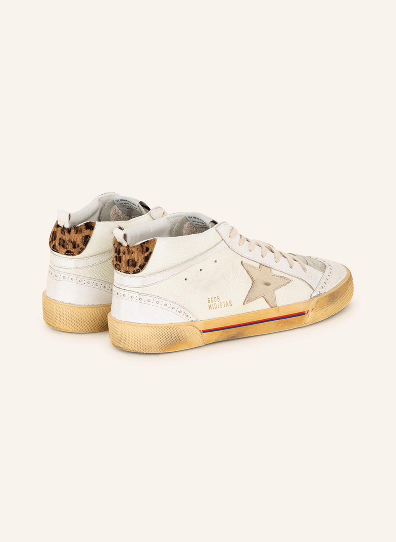 GOLDEN GOOSE High-top sneakers MID STAR , Color: WHITE/ LIGHT GRAY (Image 2)