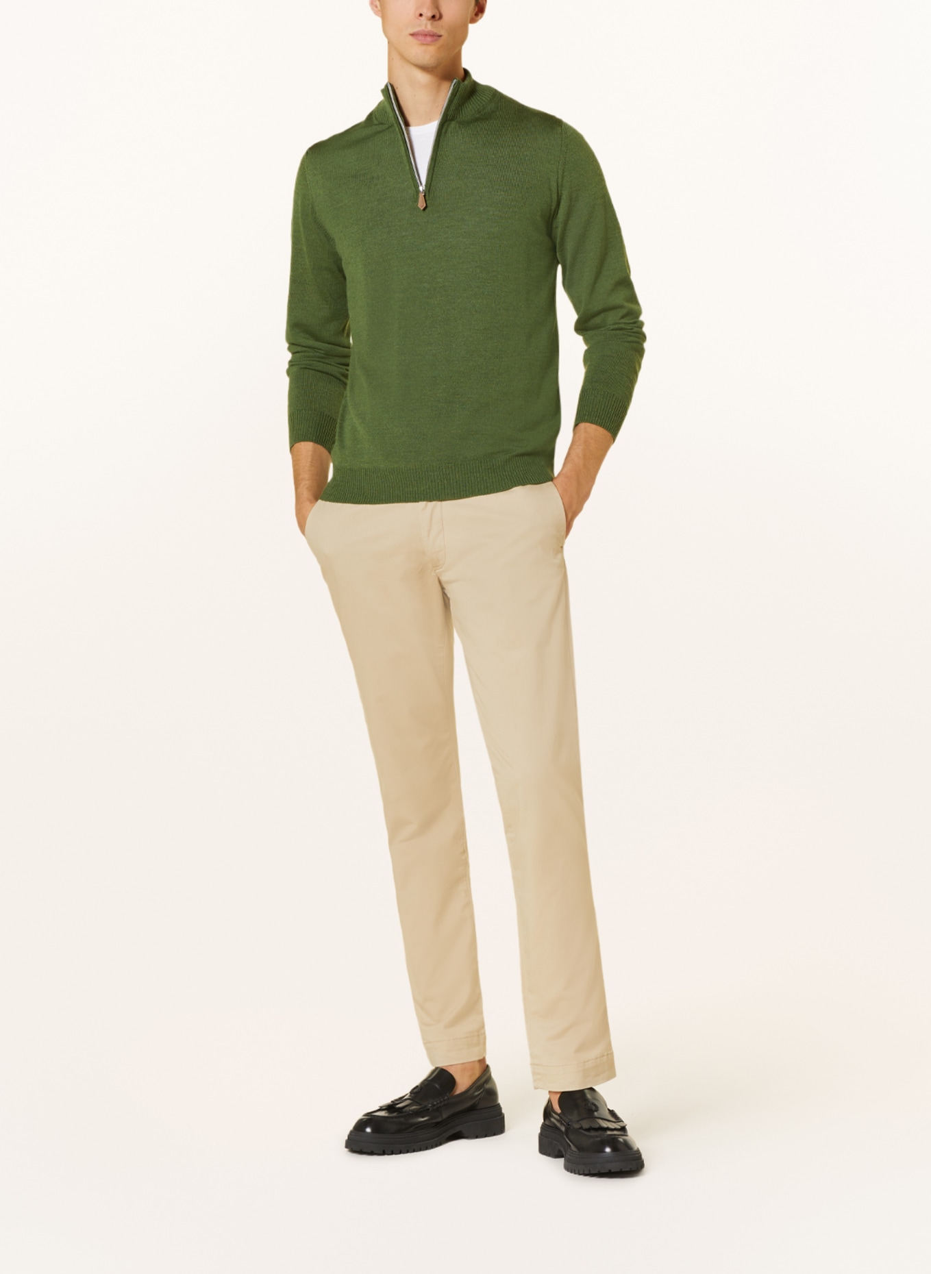 Stenströms Half-zip sweater, Color: GREEN (Image 2)