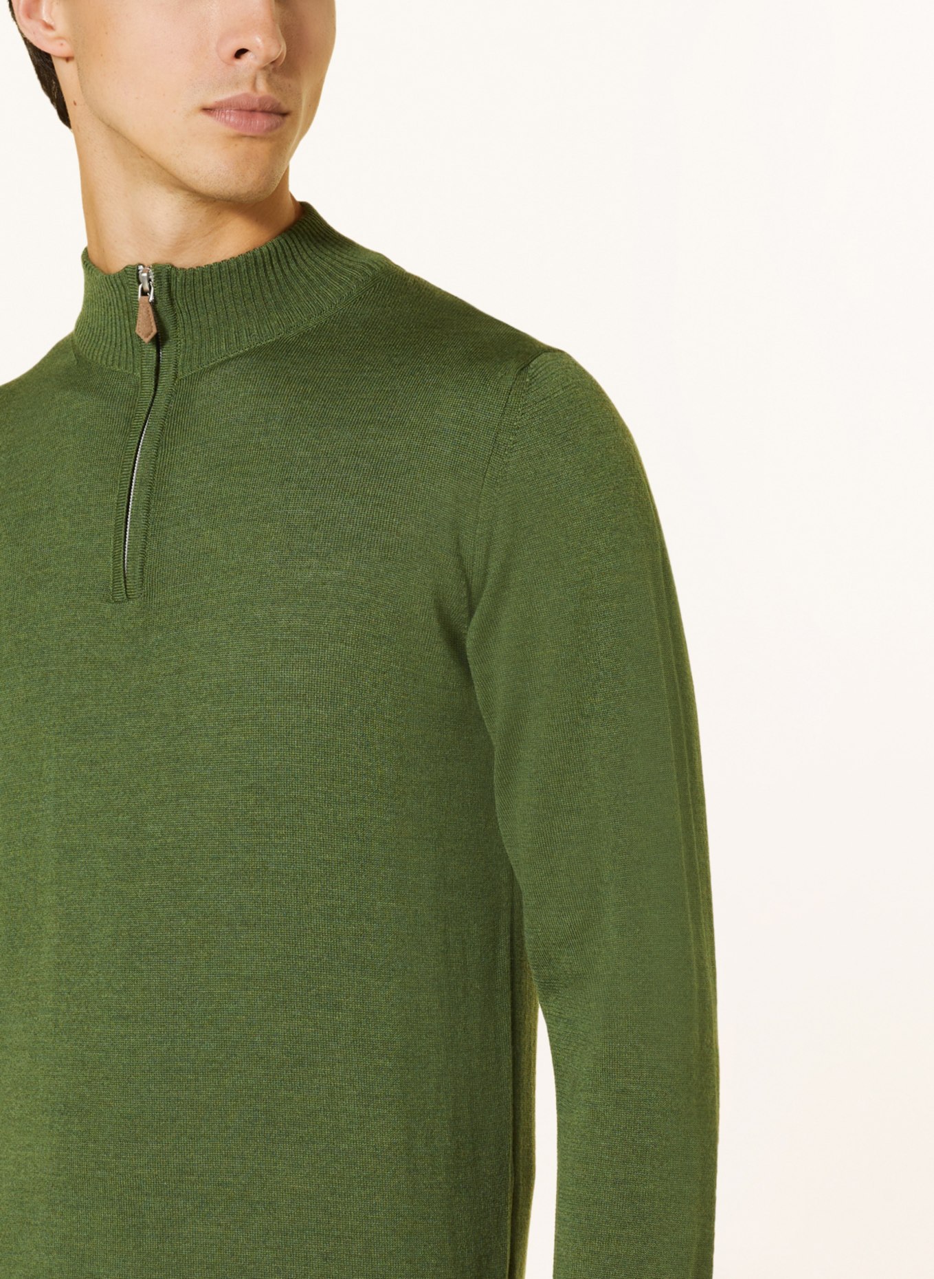 Stenströms Half-zip sweater, Color: GREEN (Image 4)