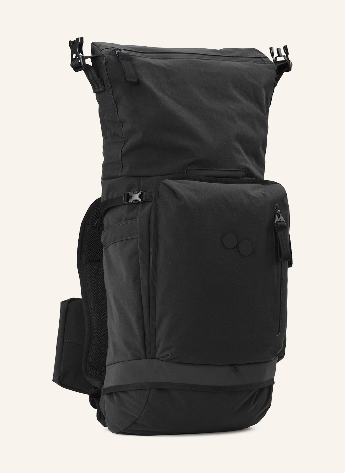 pinqponq Backpack KOMUT MEDIUM with laptop compartment, Color: BLACK (Image 2)