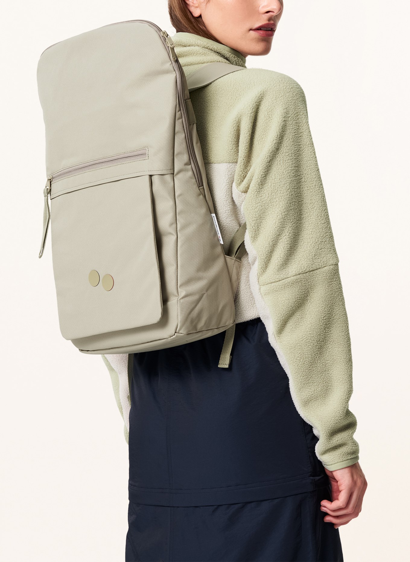 pinqponq Backpack KLAK with laptop compartment 13 l (expandable to 18 l), Color: LIGHT GREEN (Image 6)