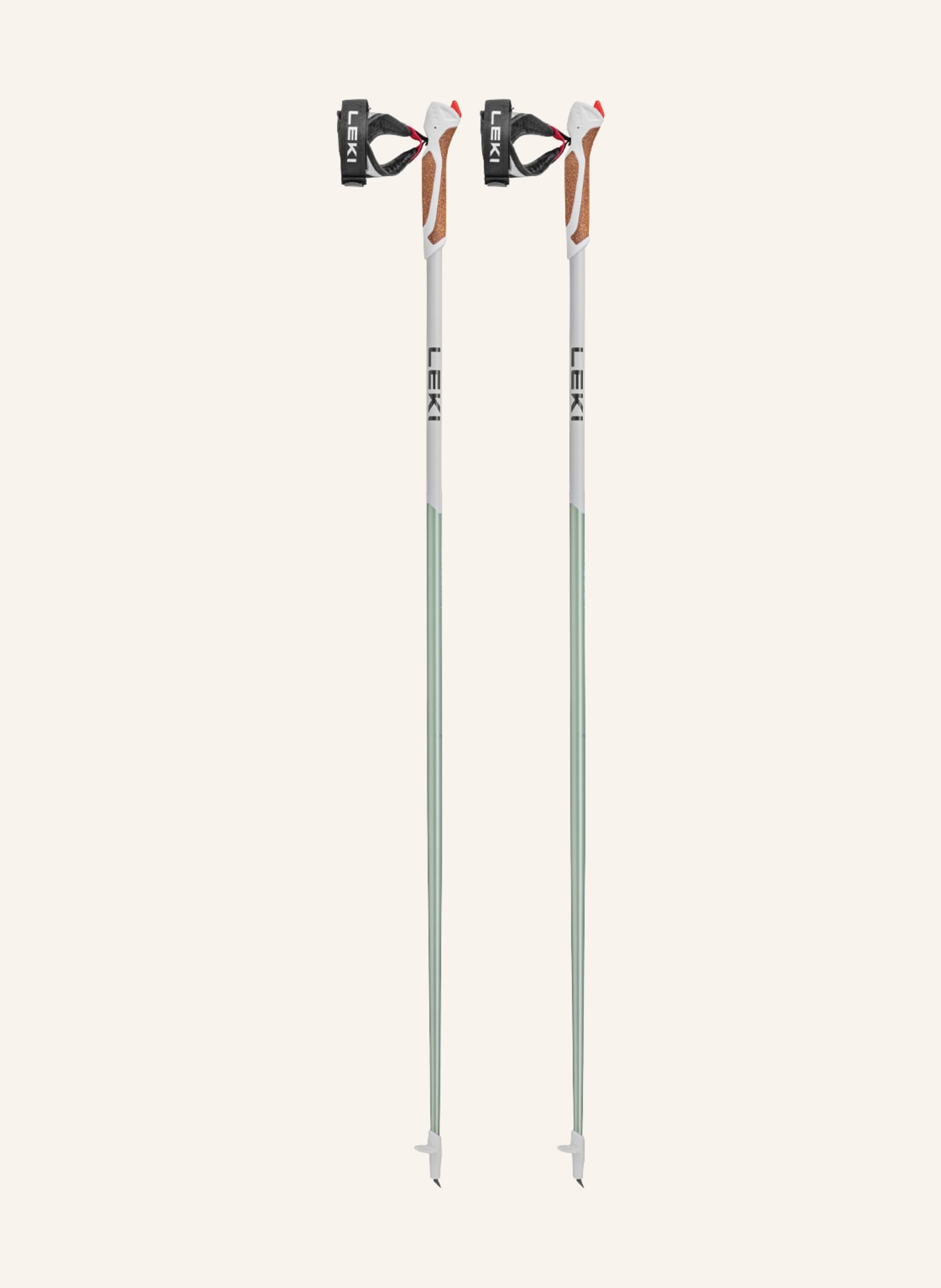 LEKI Nordic walking sticks PASSION, Color: LIGHT GREEN/ WHITE (Image 1)