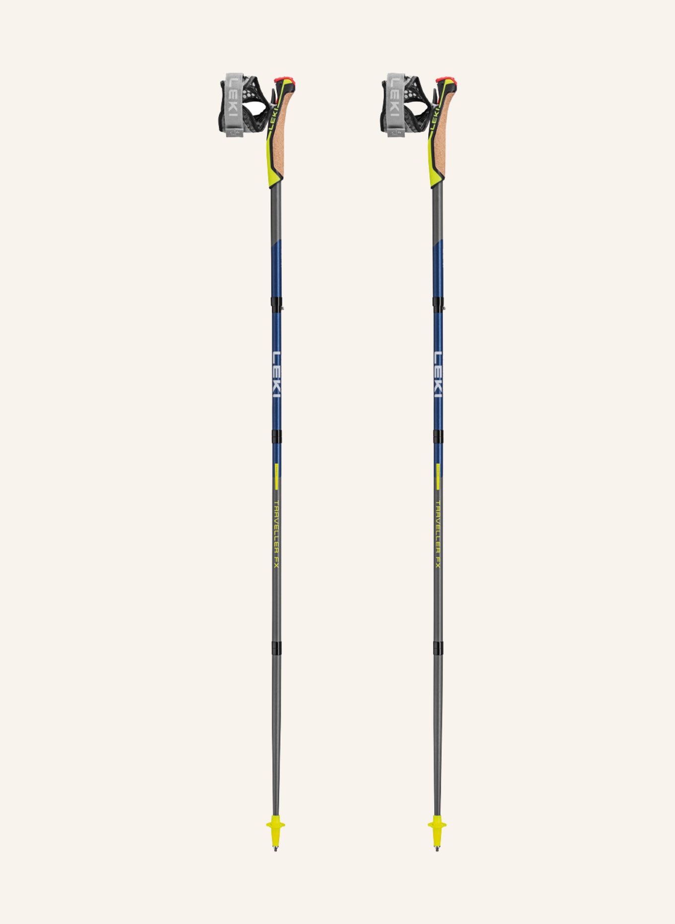 LEKI Trekking poles TRAVELLER FX.ONE CARBON, Color: DARK GRAY (Image 1)