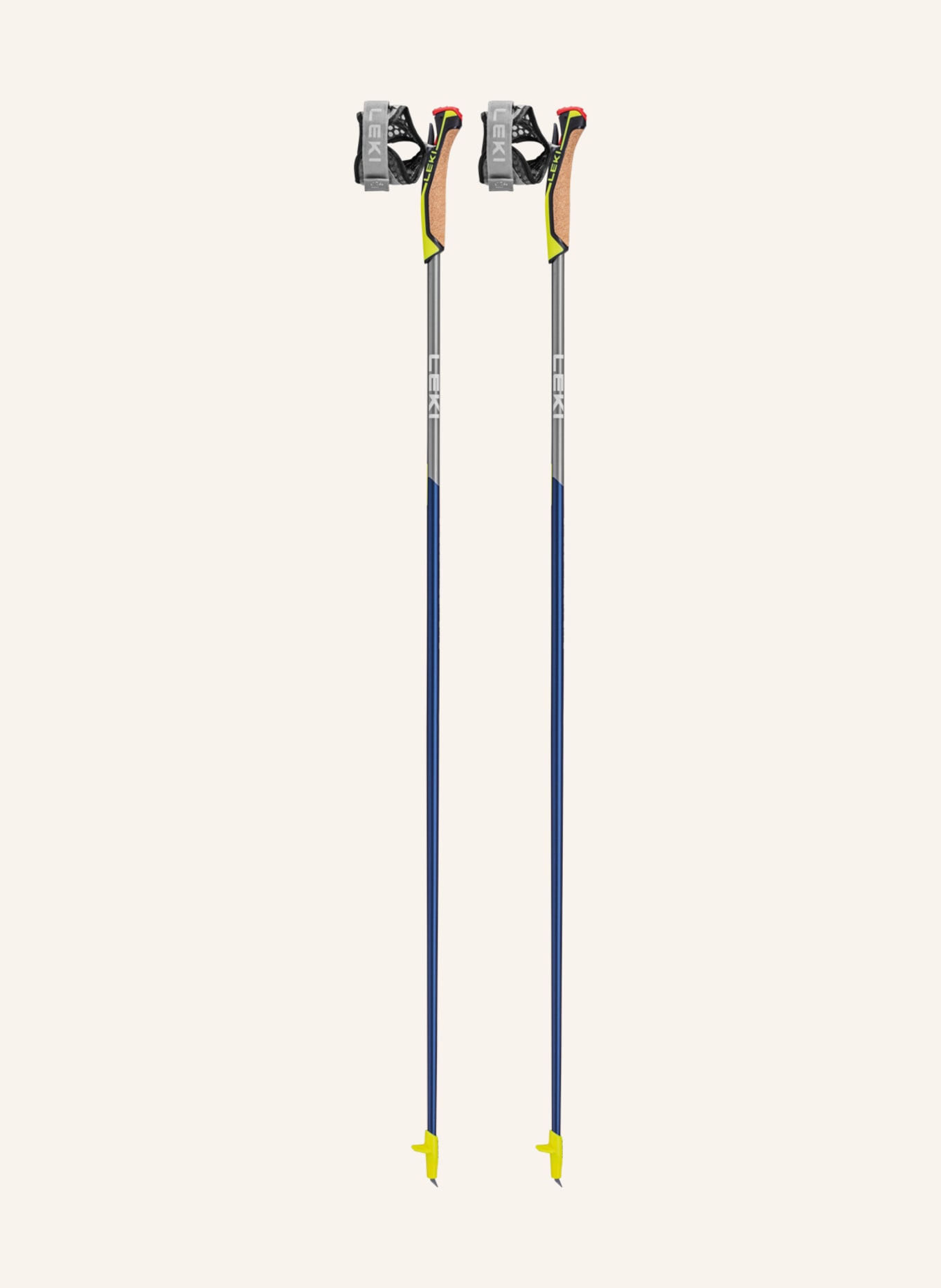 LEKI Nordic trekking poles SPEED PACER LITE, Color: DARK BLUE/ SILVER (Image 1)