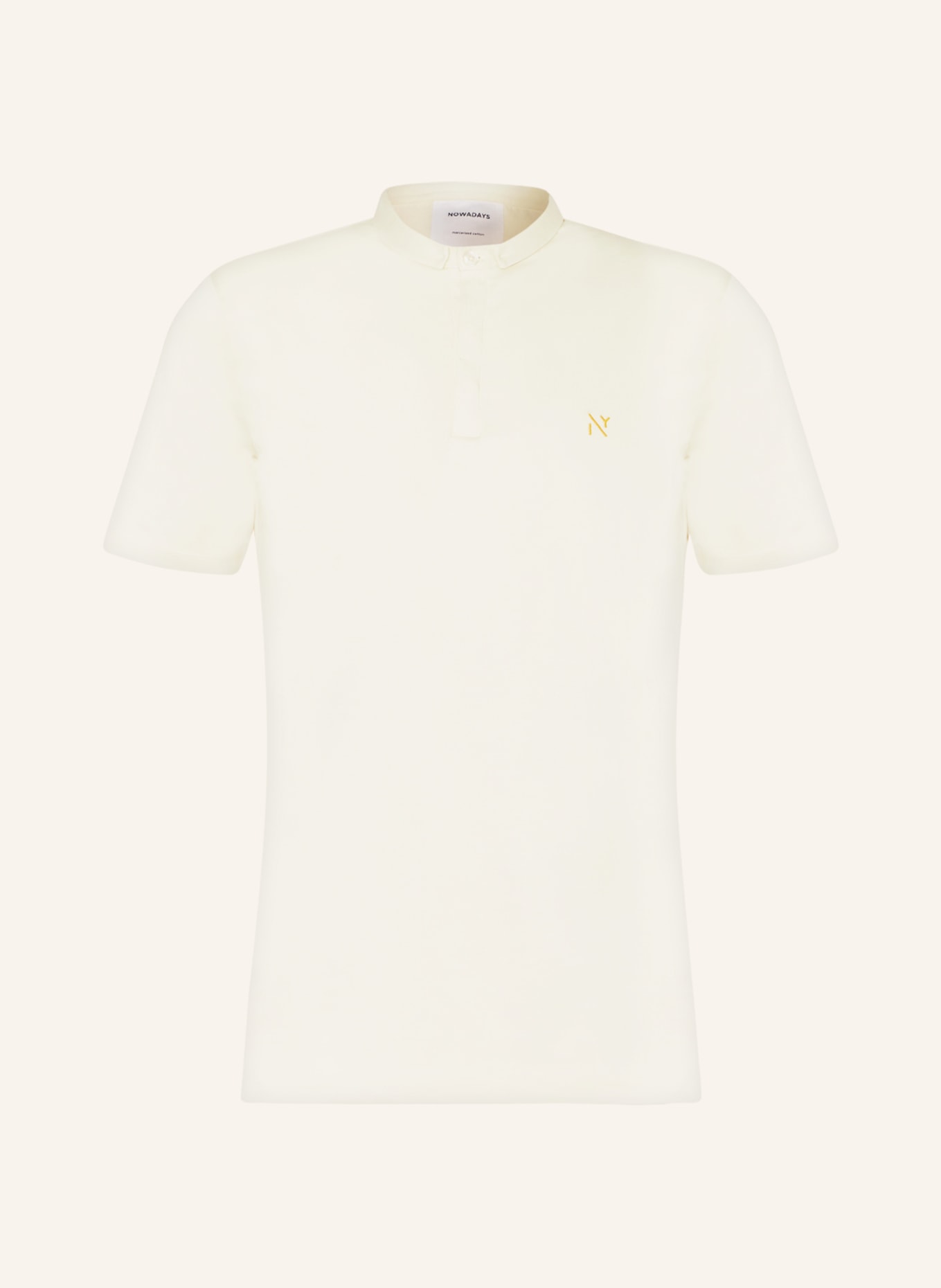 NOWADAYS Jersey-Poloshirt , Farbe: CREME (Bild 1)