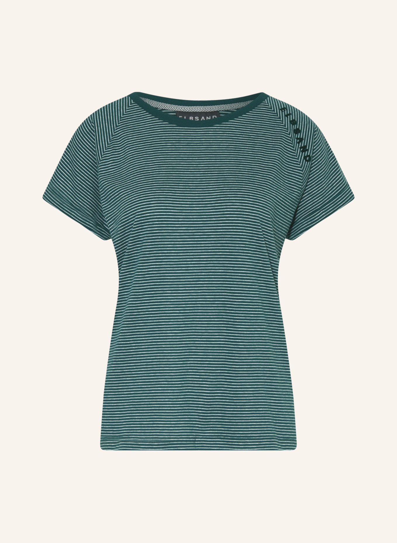 ELBSAND T-shirt , Color: TEAL/ WHITE (Image 1)