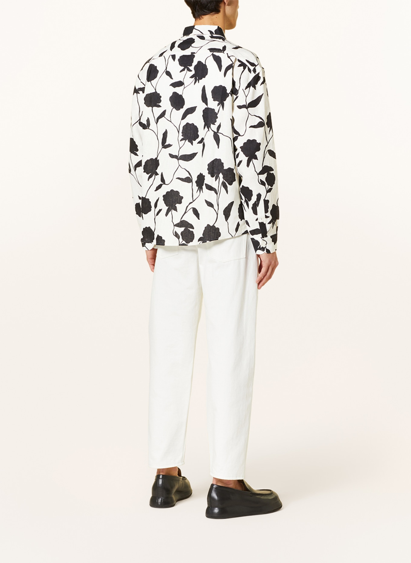JACQUEMUS Linen shirt LA CHEMISE SIMON slim fit, Color: WHITE/ BLACK (Image 3)