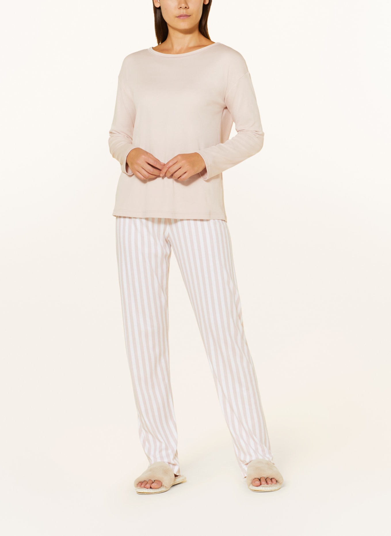 mey Pajama pants SLEEPSTATION series, Color: WHITE/ NUDE (Image 2)