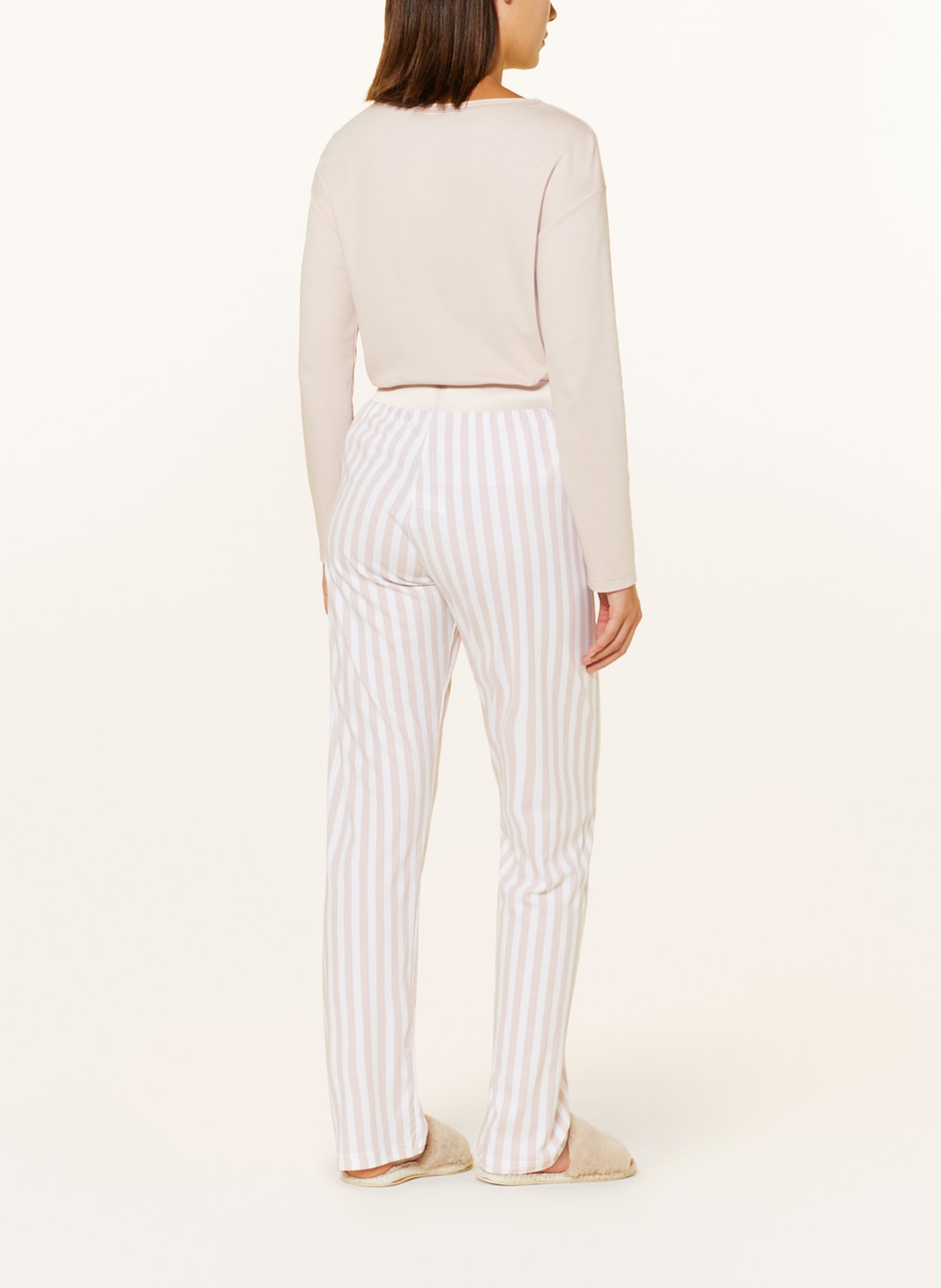 mey Pajama pants SLEEPSTATION series, Color: WHITE/ NUDE (Image 3)