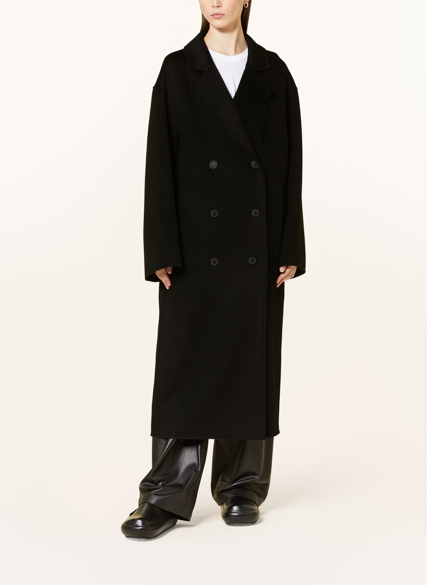 LOULOU STUDIO Oversized coat BORNEO, Color: BLACK (Image 2)