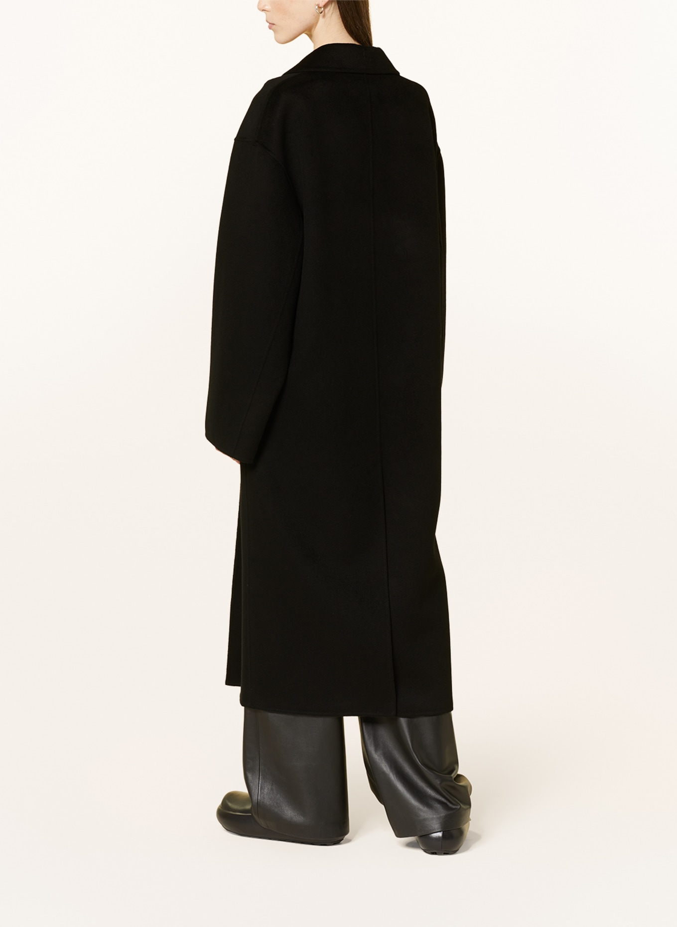 LOULOU STUDIO Oversized coat BORNEO, Color: BLACK (Image 3)