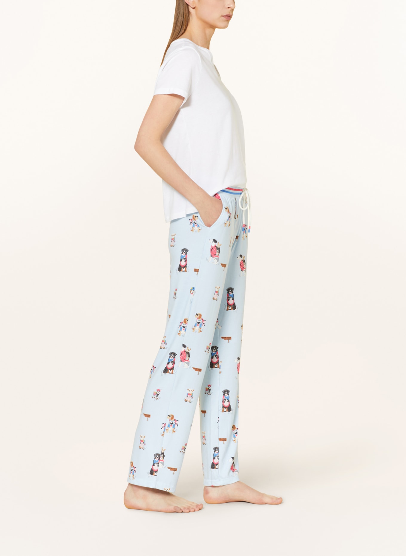 P.J.Salvage Pajama pants in light blue black red