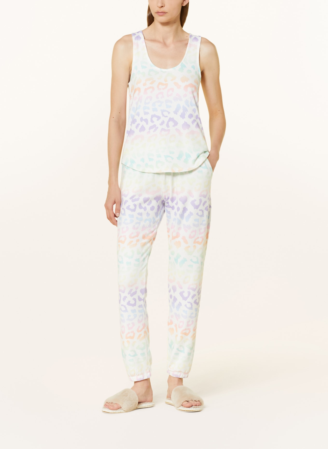 P.J.Salvage Pajama top, Color: WHITE/ PURPLE/ GREEN (Image 2)