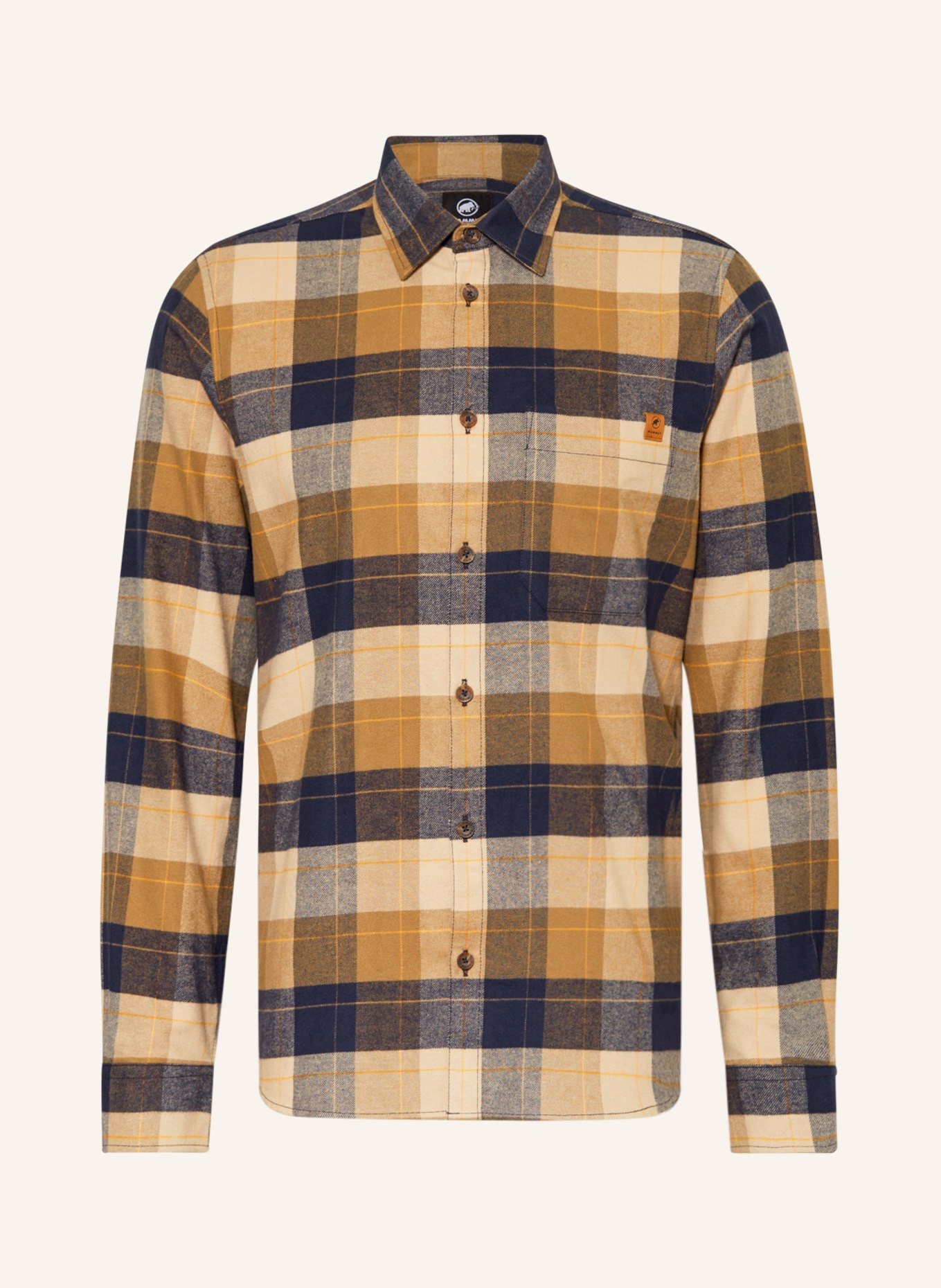 MAMMUT Outdoor shirt TROVAT regular fit, Color: DARK BLUE/ BEIGE/ CAMEL (Image 1)