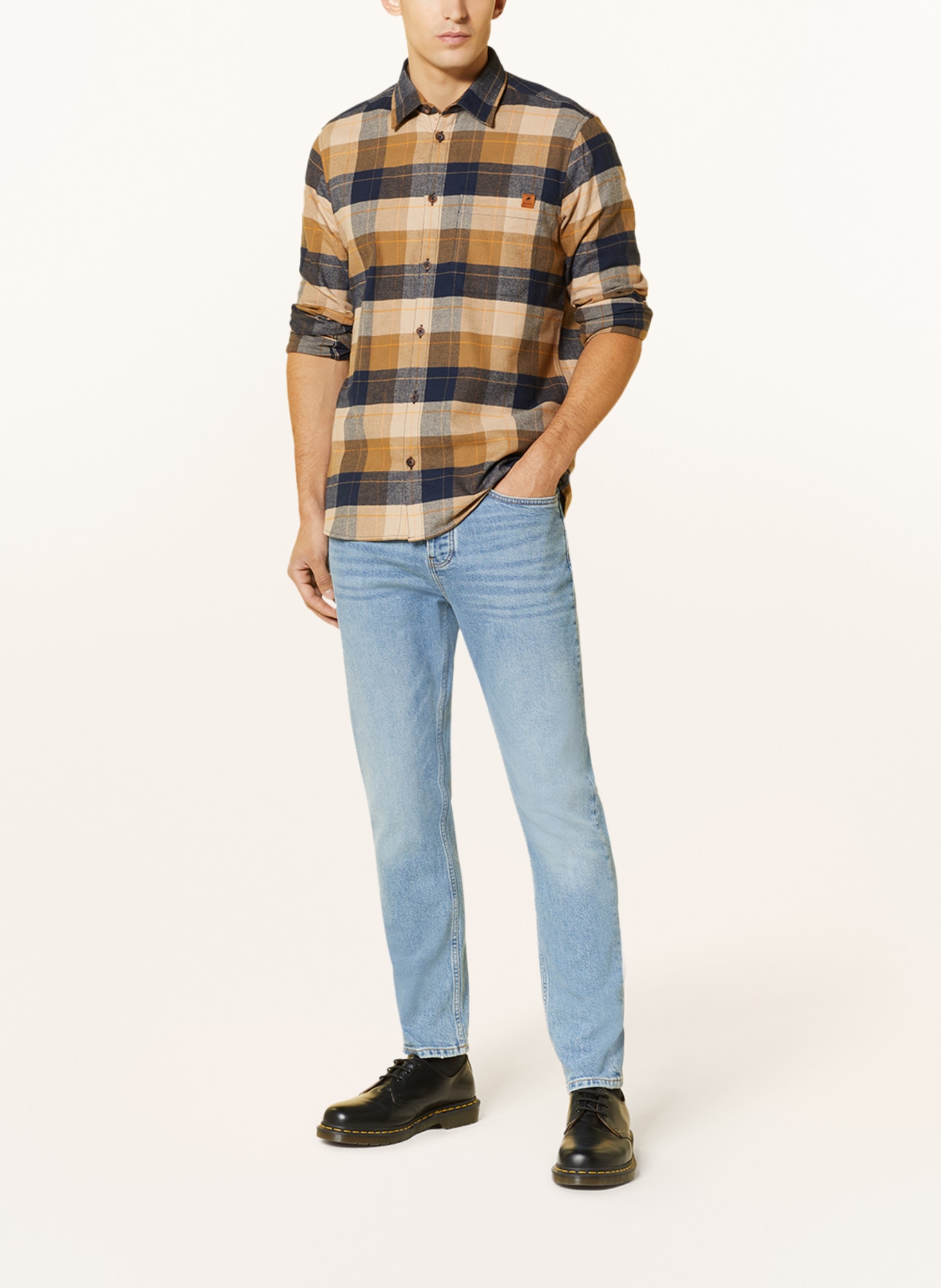MAMMUT Outdoor shirt TROVAT regular fit, Color: DARK BLUE/ BEIGE/ CAMEL (Image 2)