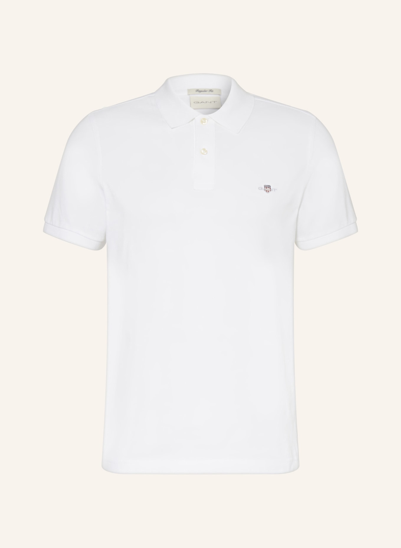 GANT Piqué polo shirt regular fit, Color: WHITE (Image 1)