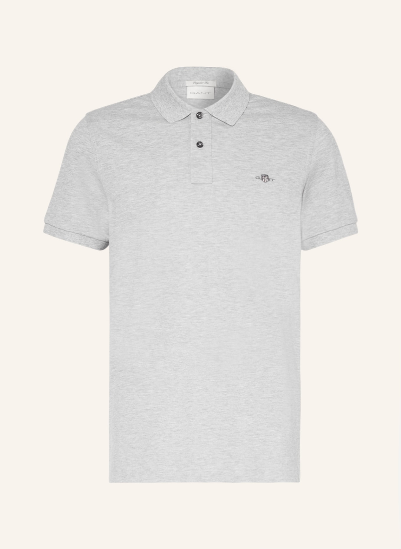 GANT Piqué-Poloshirt Regular Fit, Farbe: HELLGRAU (Bild 1)