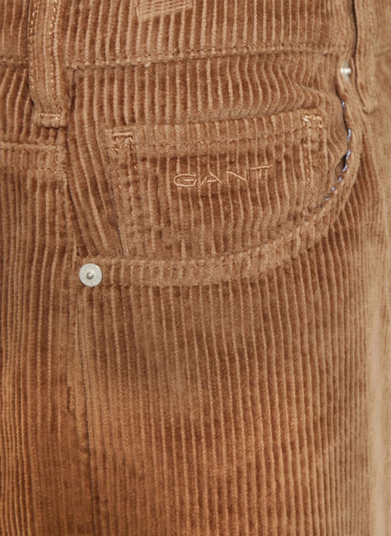 GANT Spodnie sztruksowe loose fit, Kolor: BRĄZOWY (Obrazek 3)