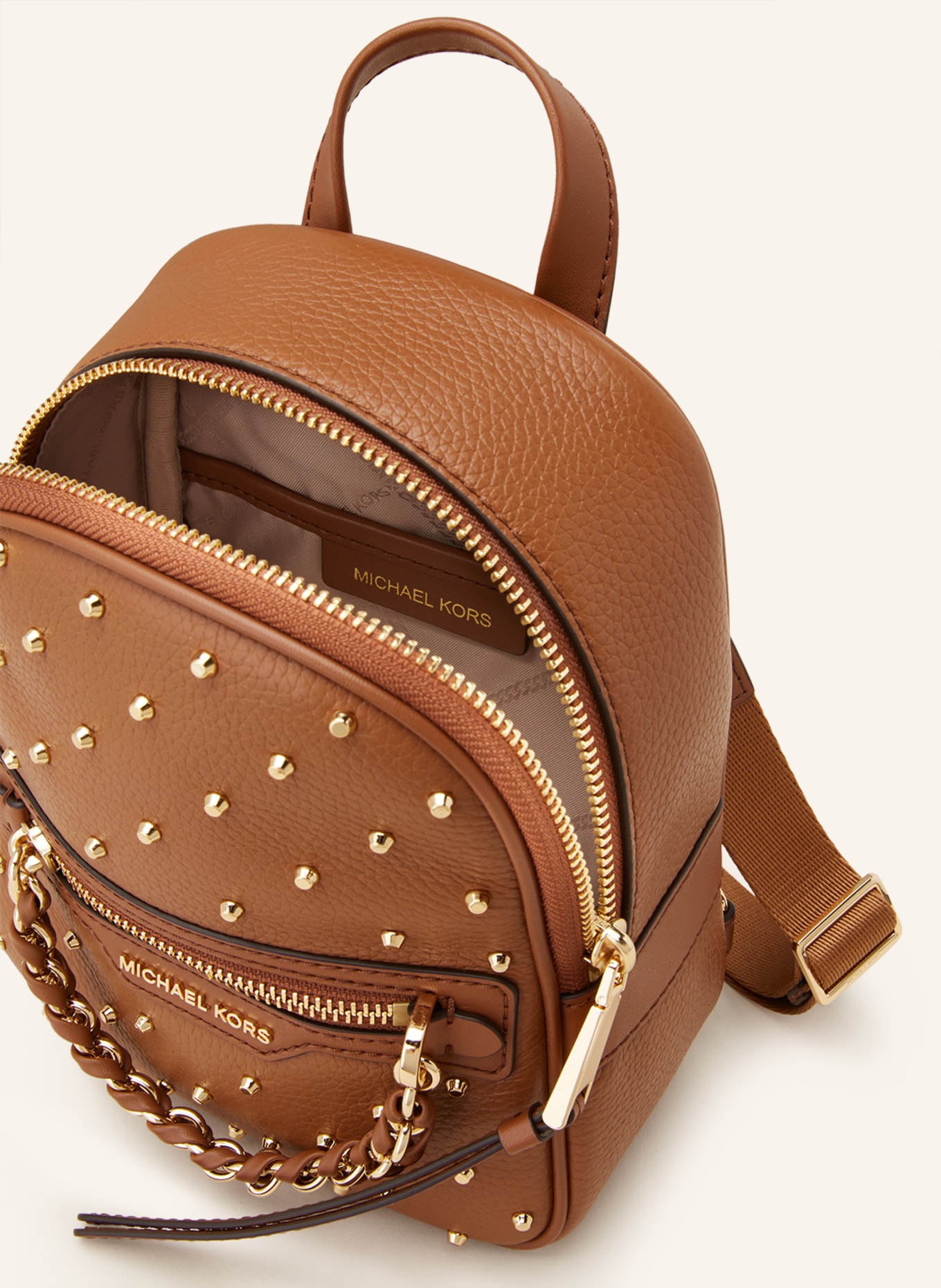 MICHAEL KORS Backpack ELLIOT with rivets, Color: 230 LUGGAGE (Image 3)