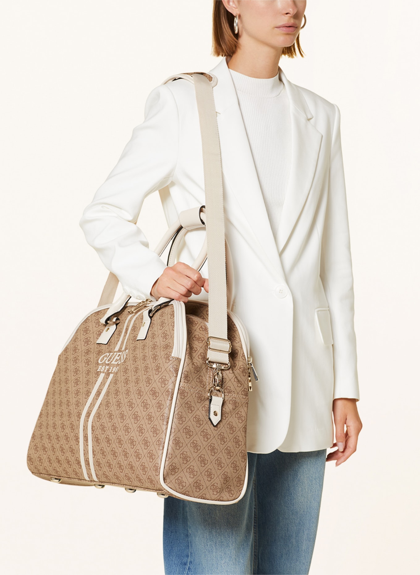 Guess Jesco Weekender Duffle Bag Burgundy | Cilento Designer Wear