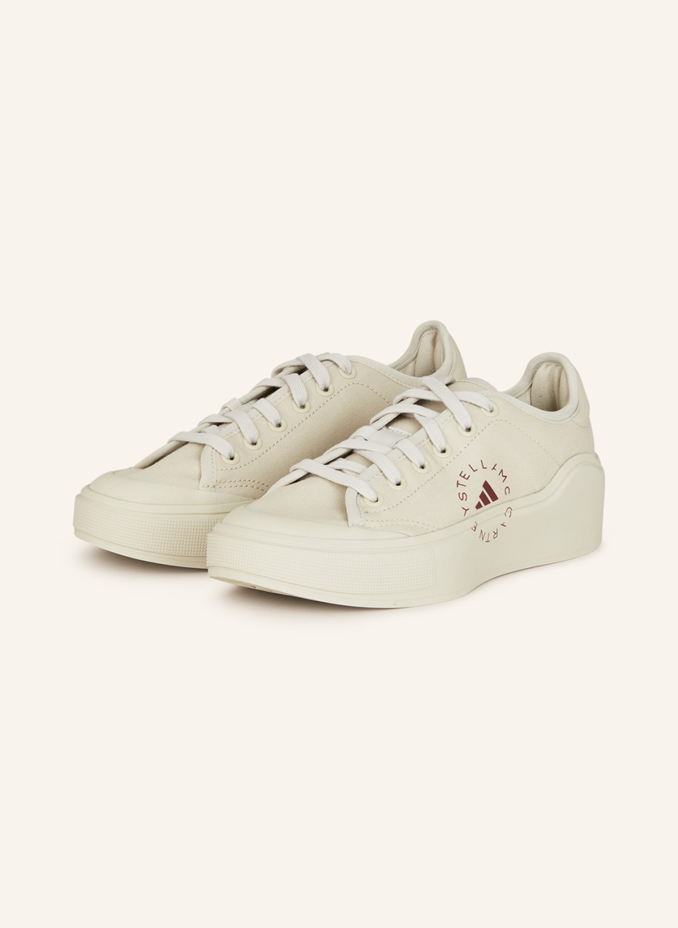 adidas by Stella McCartney Sneakers COURT COTTON, Color: ECRU (Image 1)