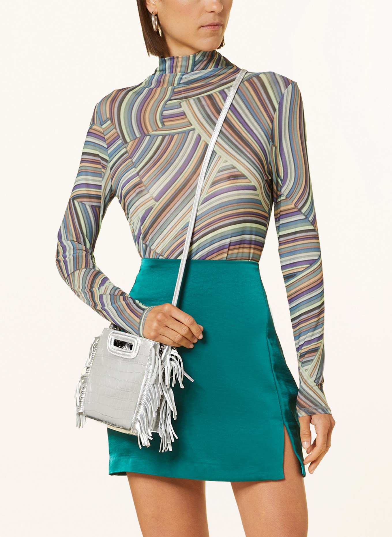 maje Handtasche, Farbe: SILBER (Bild 4)