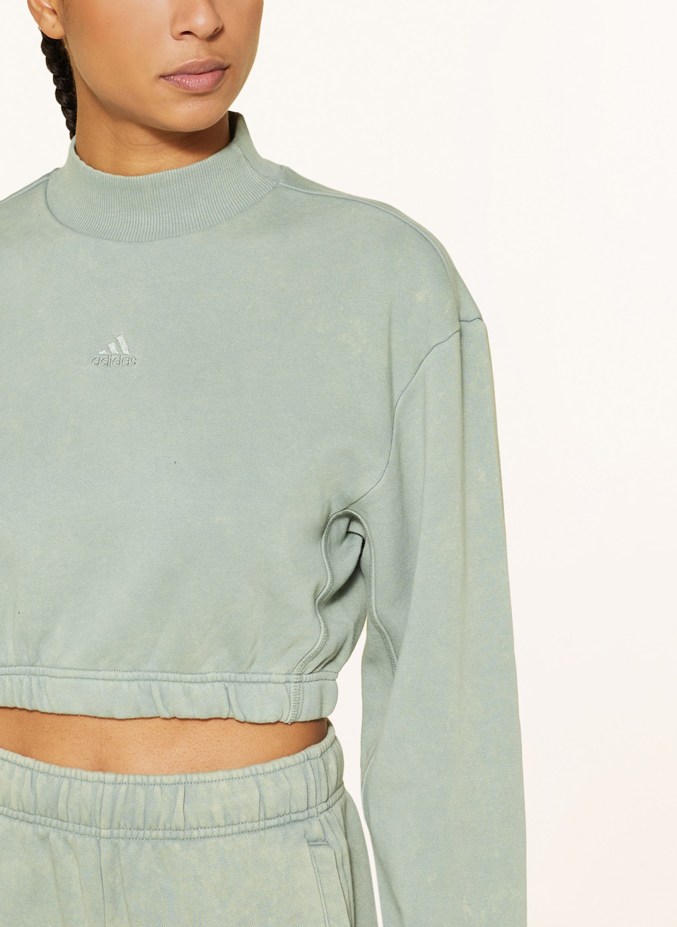 adidas Cropped sweatshirt ALL SZN, Color: GREEN (Image 4)
