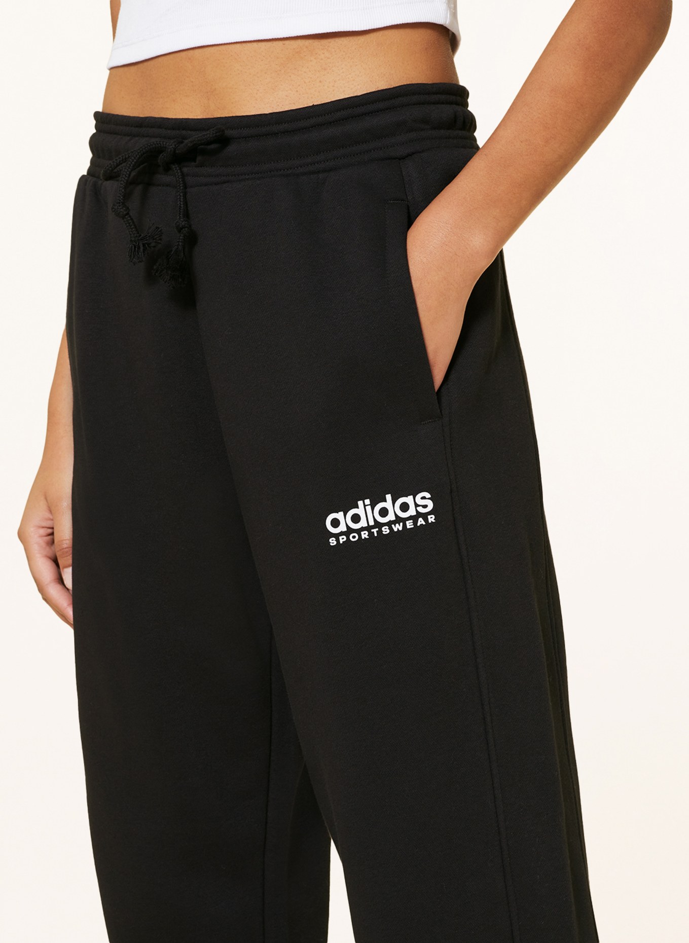 adidas Women Hyperglam 3-Stripes Oversized Cuffed Pants