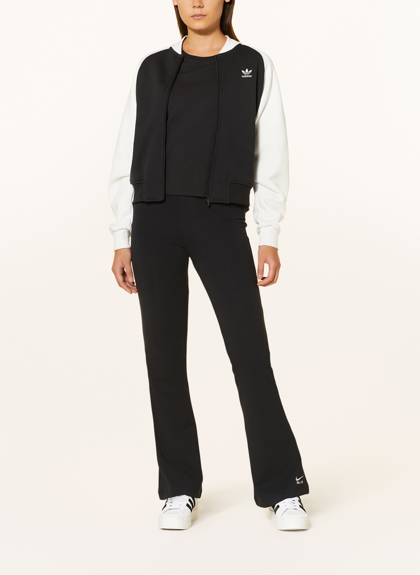 adidas Originals Sweat jacket ADICOLOR CLASSICS TREFOIL, Color: BLACK/ ECRU (Image 2)