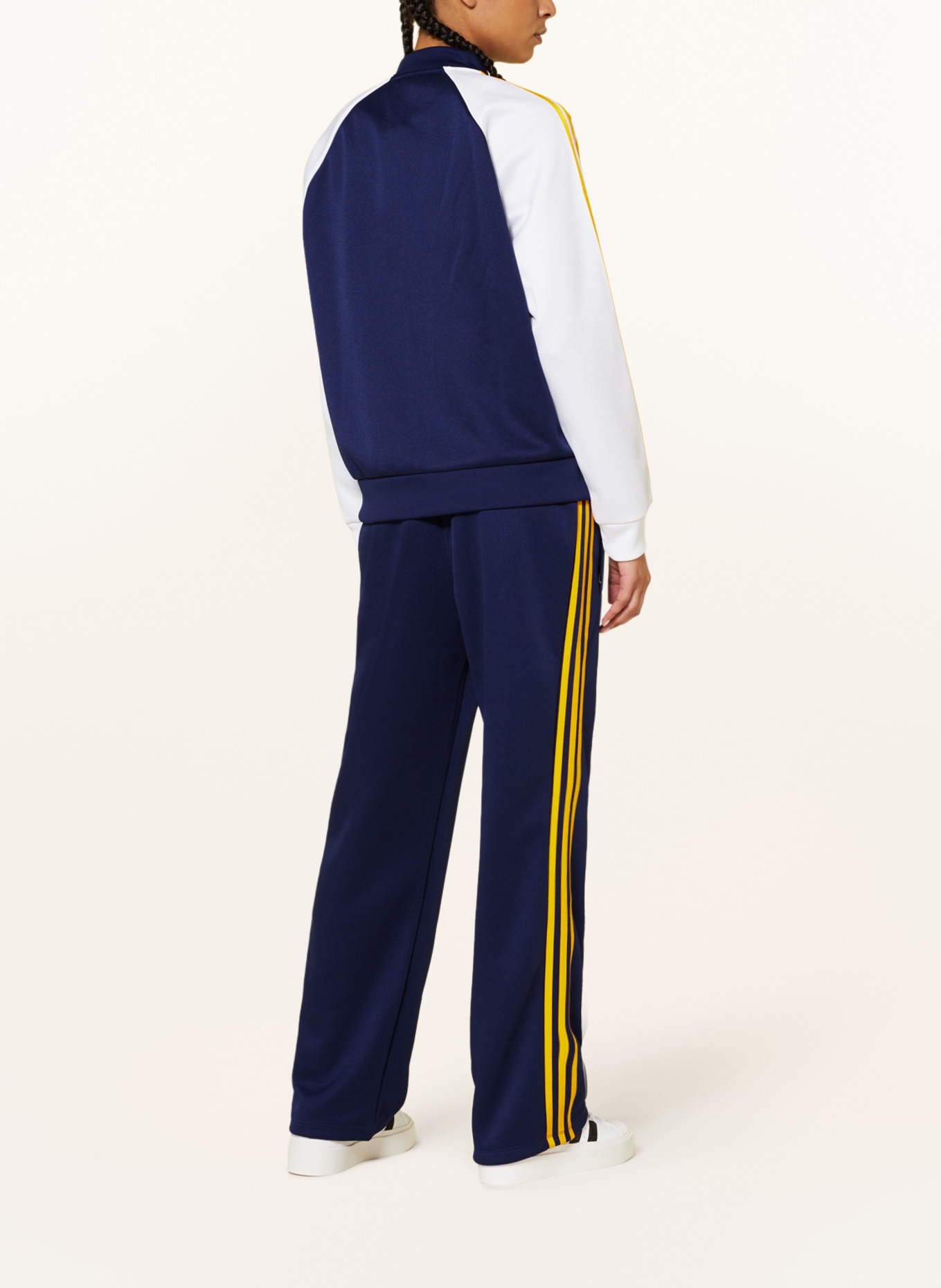 Training adidas Originals dark ADICOLOR jacket in white SST CLASSICS OVERSIZED blue/