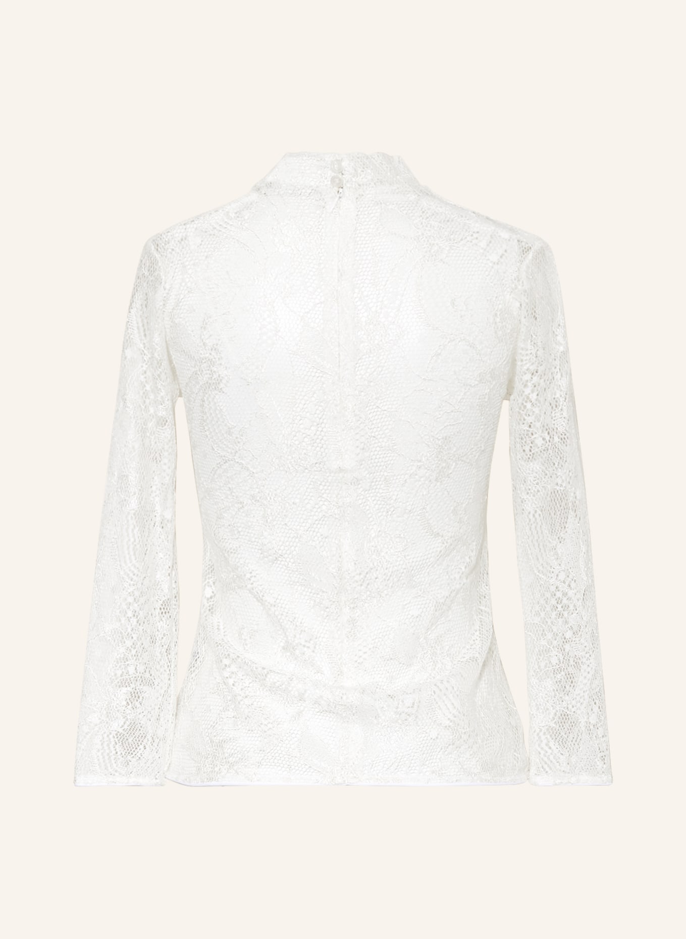 Lipsy all over high neck lace top in white