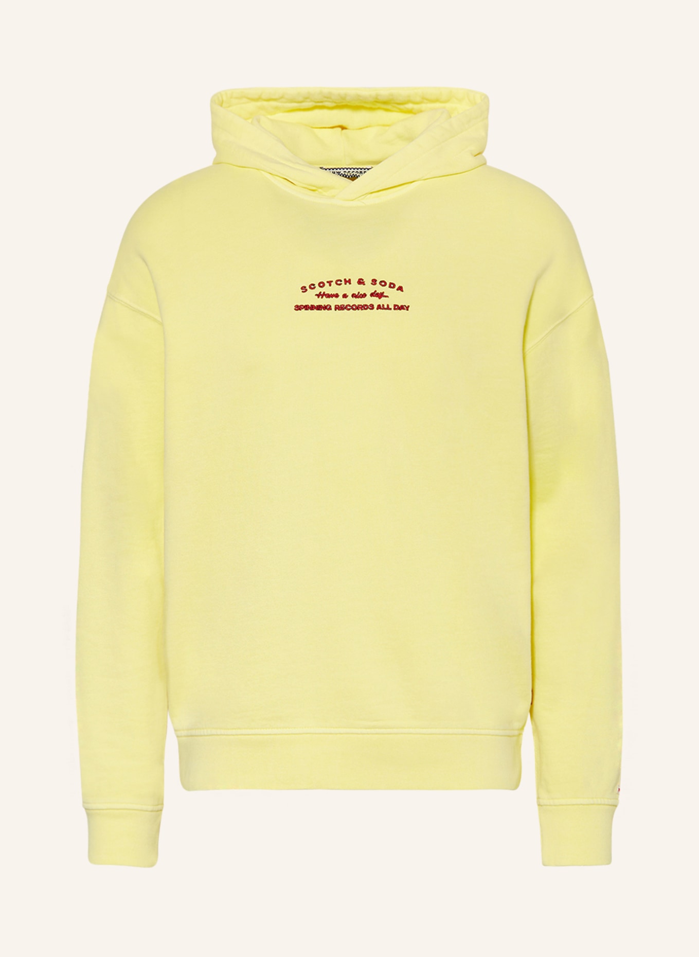 SCOTCH & SODA Hoodie, Color: YELLOW/ DARK RED (Image 1)