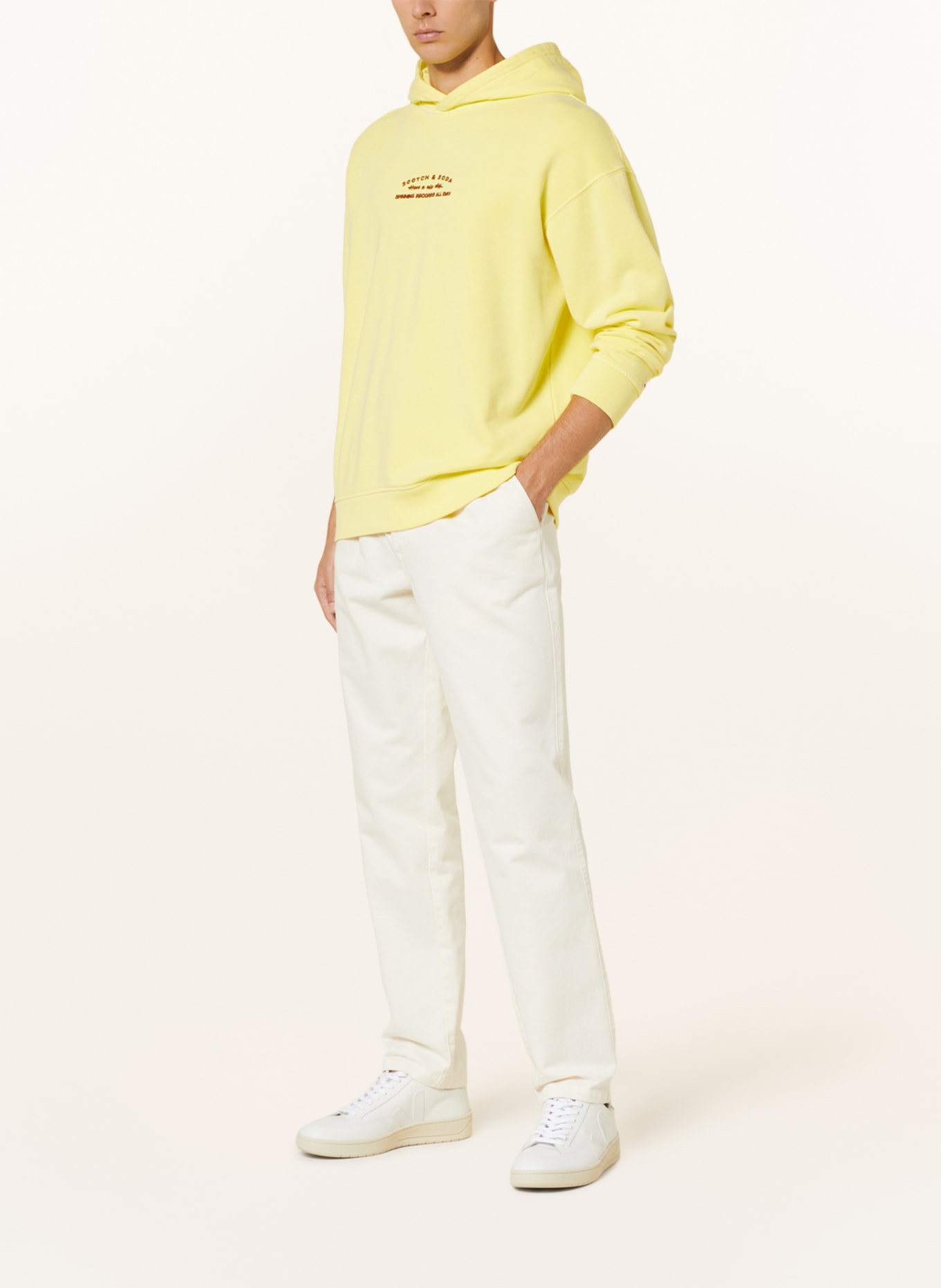 SCOTCH & SODA Hoodie, Color: YELLOW/ DARK RED (Image 3)